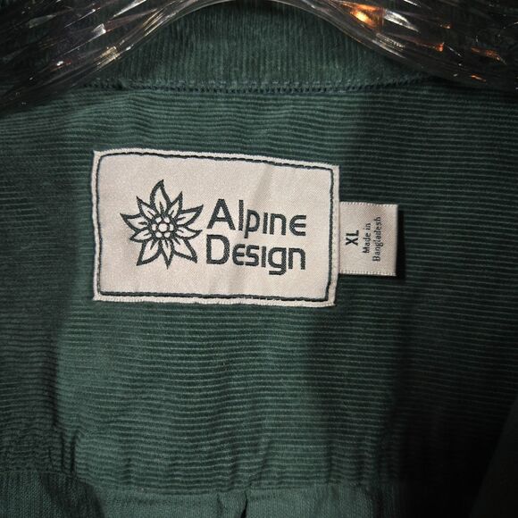 NEW Alpine Design Women's Corduroy Shirt Olive Haze Size XL 00149 - Picture 3 of 6